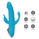 Maia Kennedi 23.5 Centimeter USB Rechargeable Triple Stimulating Vibrator VIBRATORS-RABBIT-MULTI